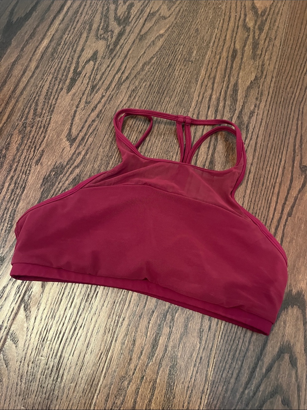lululemon athletica Strappy High-Neck Sports Bra in Berry